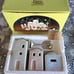 PRECIOUS MOMENTS NATIVITY THREE BUILDINGS & PALM TREE-O COME LET US ADORE HIM