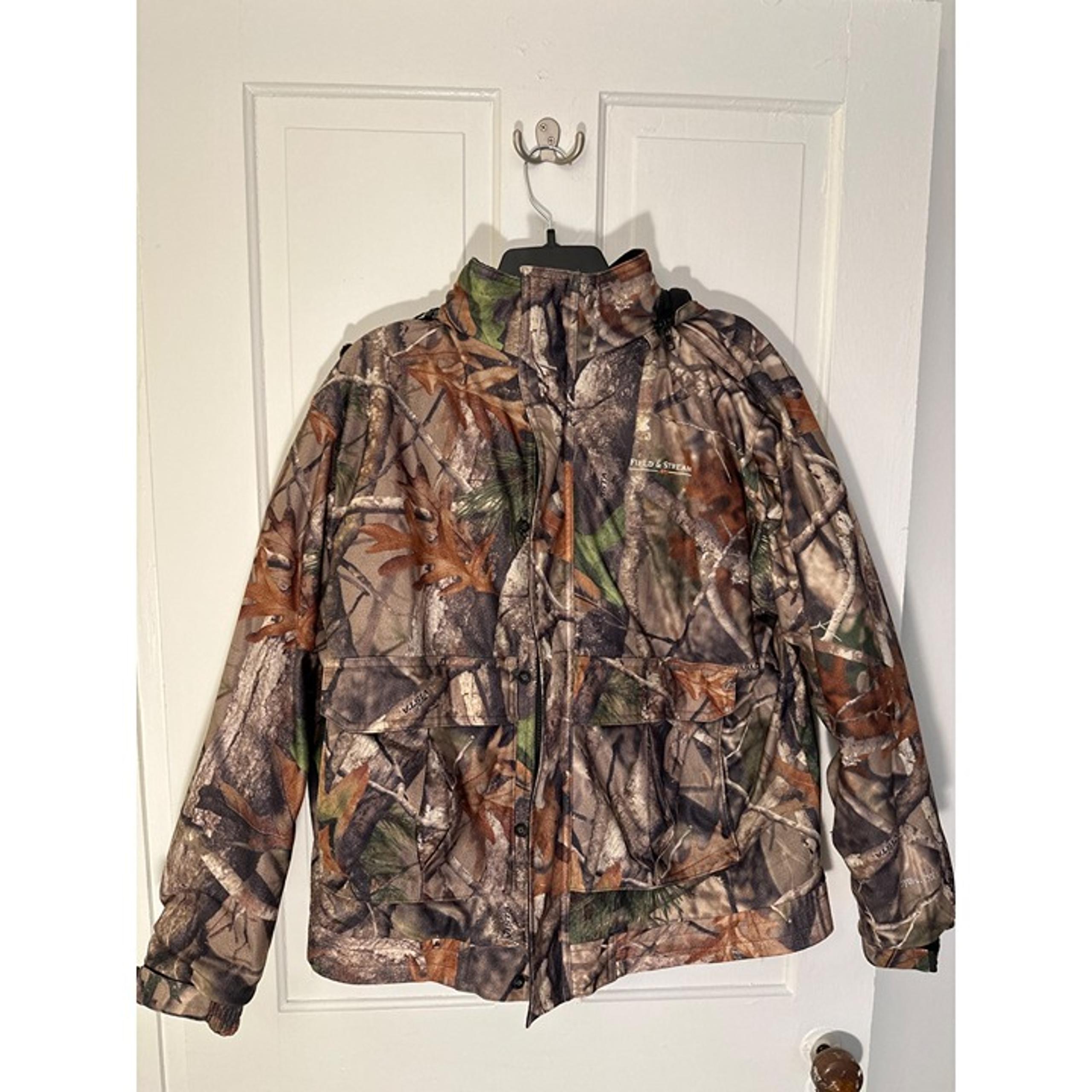 Field & Stream Men’s Large Camo Hunting Jacket Polyester Shell & Insulation