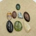 Large lot of 18 various gemstone cabochons
