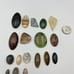Large lot of 18 various gemstone cabochons