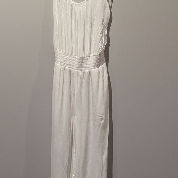 NWT Prana Sophisticated White Jumpsuit with Wide-Leg Silhouette