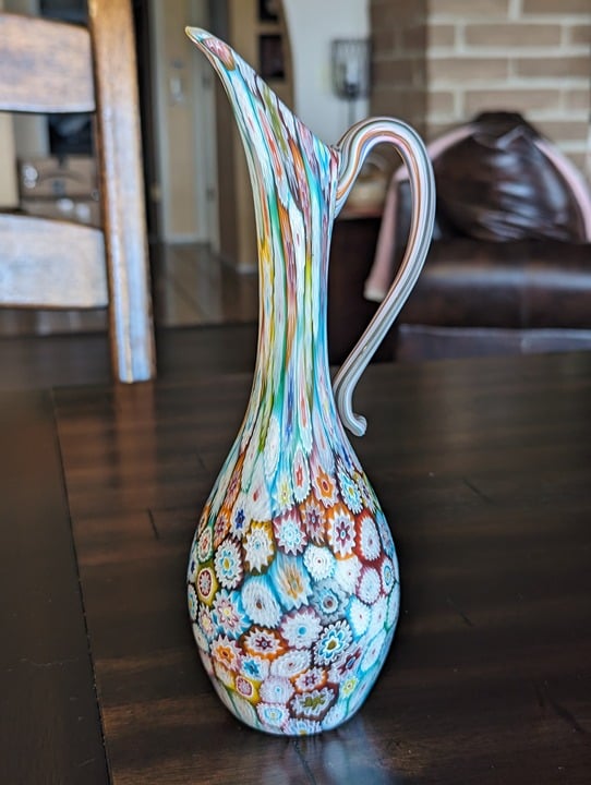 Vintage Murano Millefiori Pitcher - Fratelli Toso