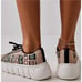 FREE PEOPLE Sneakers Womens Catch Me If You Can Crochet White Mirror Combo 7.5