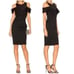 Elliatt apparition black off the shoulder pencil midi dress size medium