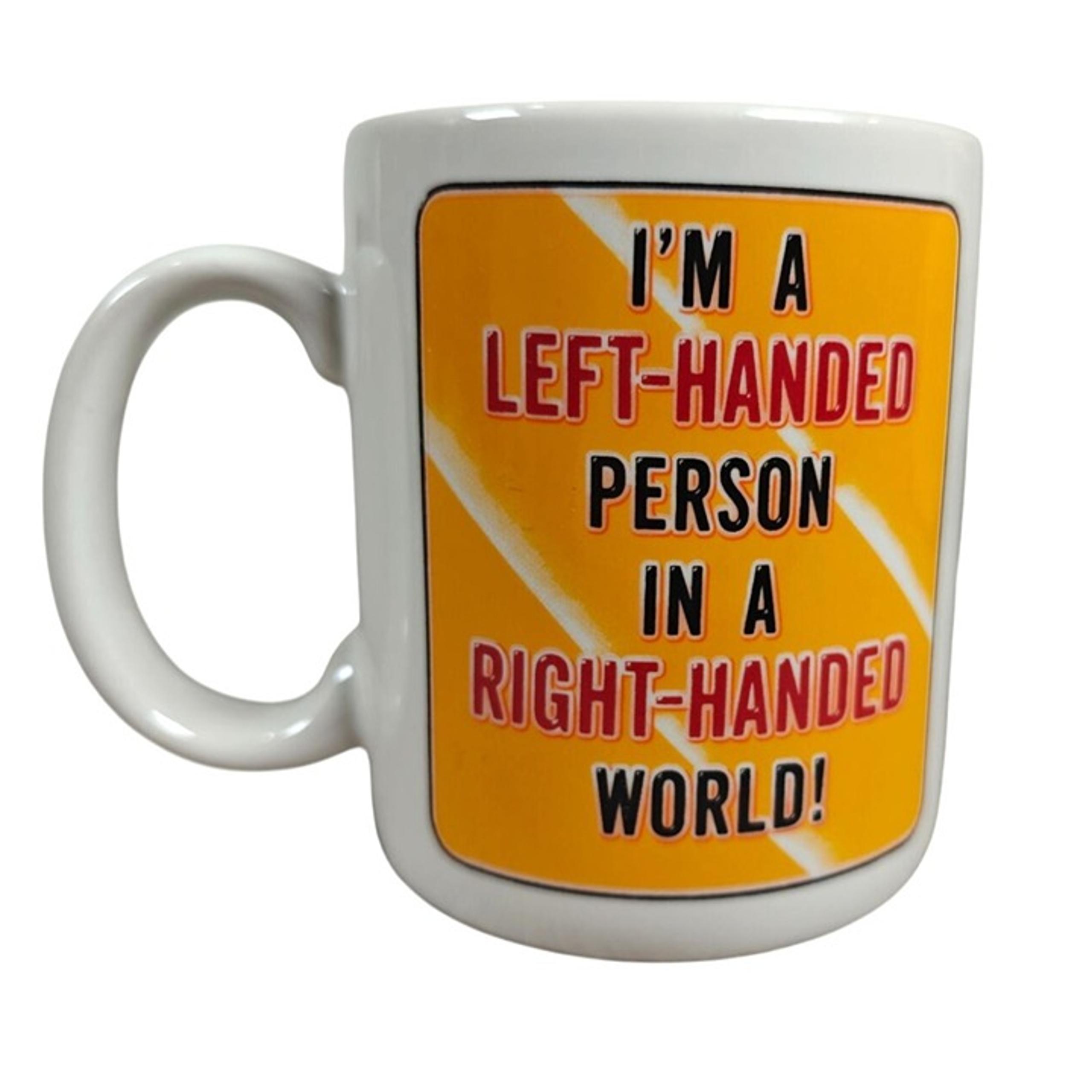 Vintage Hallmark Left-Handed Mug Drink From Other Side Novelty Gift 1983 Japan
