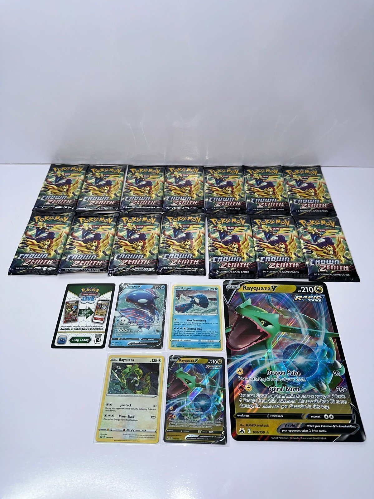 Pokemon Crown Zenith Premium Sea Sky Collection - 14 X Booster Packs!!!