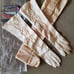 Vintage 1920s Long Leather Boho Crochet Lace Cut-Out Gloves XS