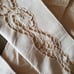 Vintage 1920s Long Leather Boho Crochet Lace Cut-Out Gloves XS