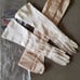 Vintage 1920s Long Leather Boho Crochet Lace Cut-Out Gloves XS