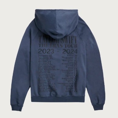 Taylor Swift | The Eras International Tour Washed Blue Hoodie - M