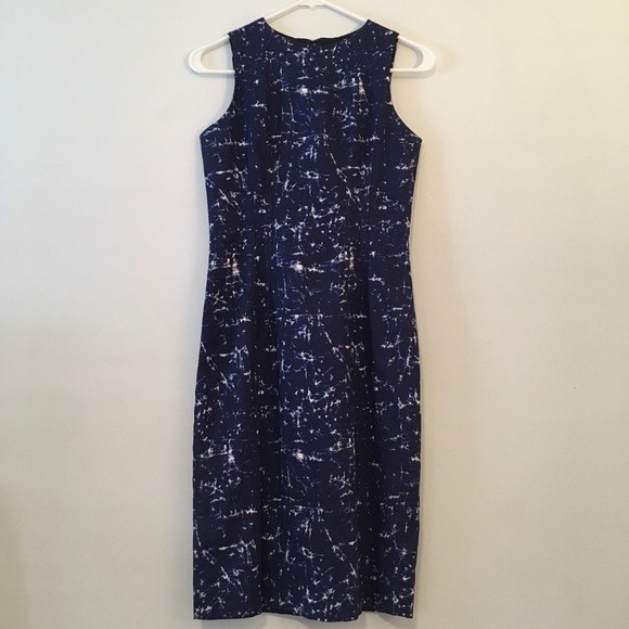 Michael Kors Crewneck Print Stretch-Cady Sheath Dress NWOT- Size 0