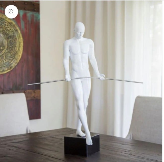 Finesse Decor 28 Tall of a Balance Man Matte White