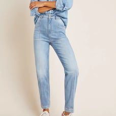 Pilcro by Anthropologie Ultra High-Rise Seamed Slim Boyfriend Jeans
