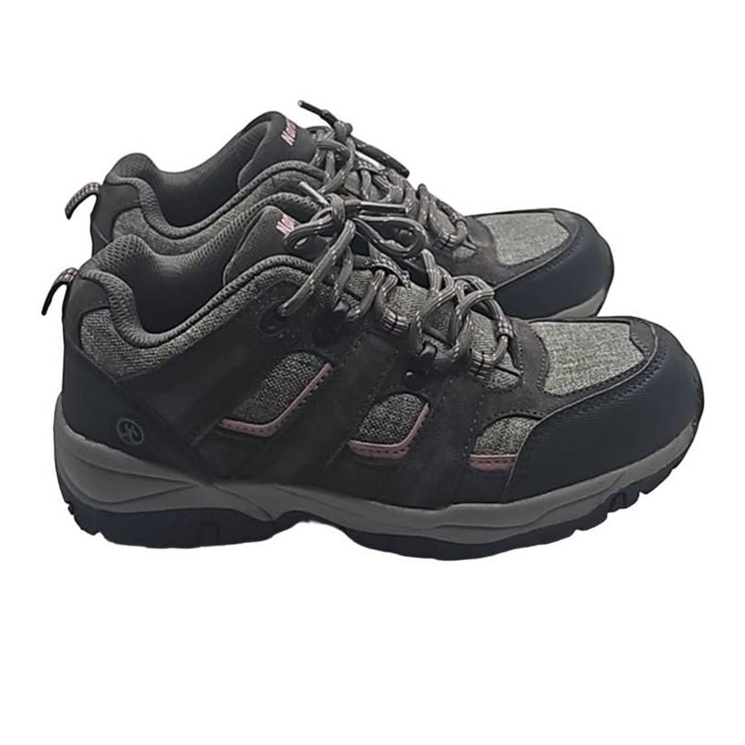 Northside Women's Monroe Low Hiking Boots - Size 6.5M, Charcoal/Dusty Rose