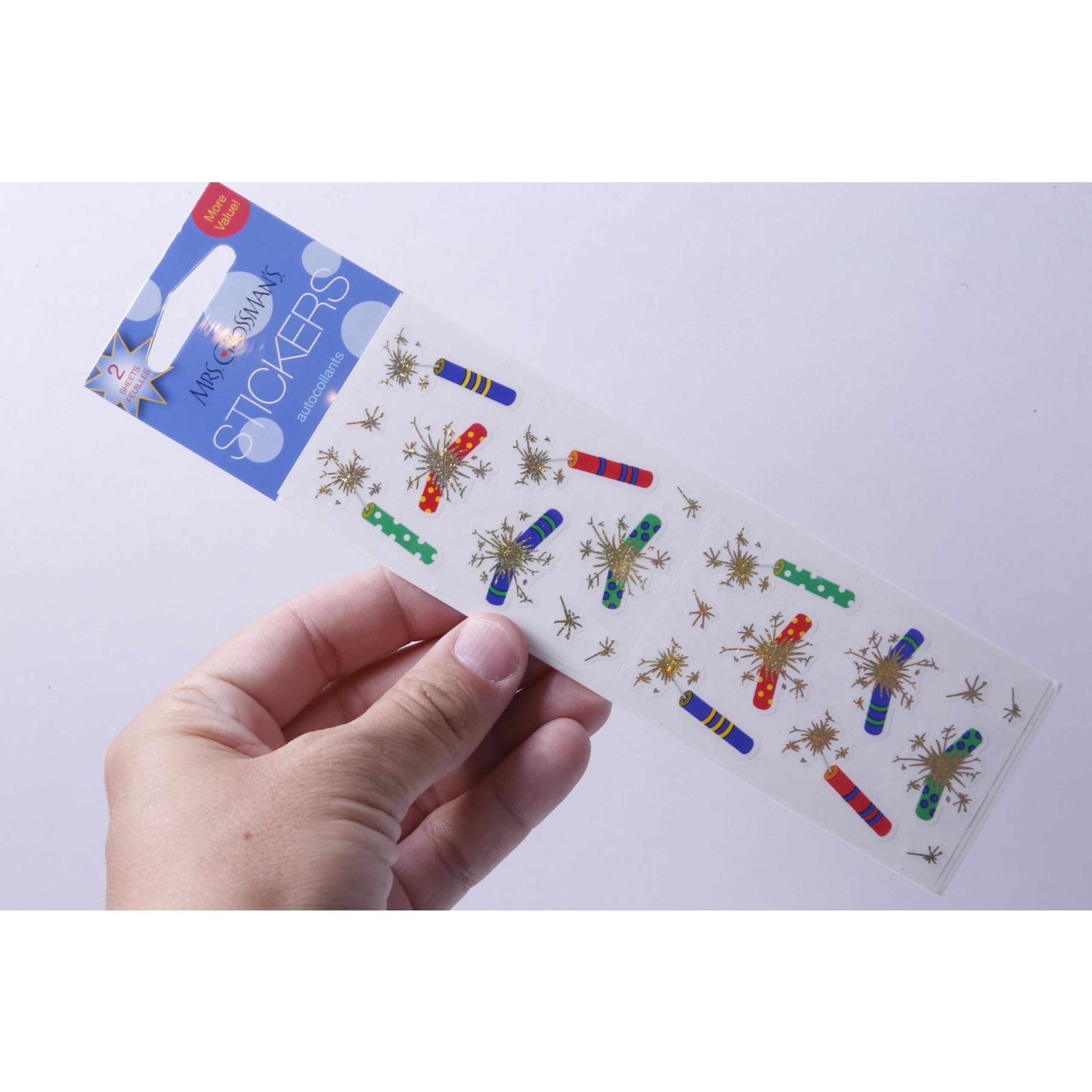 Mrs Grossman's, Christmas, Party, Firework, Sticker Sheet, Winter, Holiday Seaso