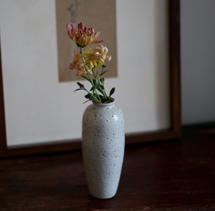 Handmade Japanese ceramic flower inserts