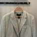 Lauren Ralph Lauren 16W Wool-Angora Herringbone Blazer | Green & Ivory, Spring
