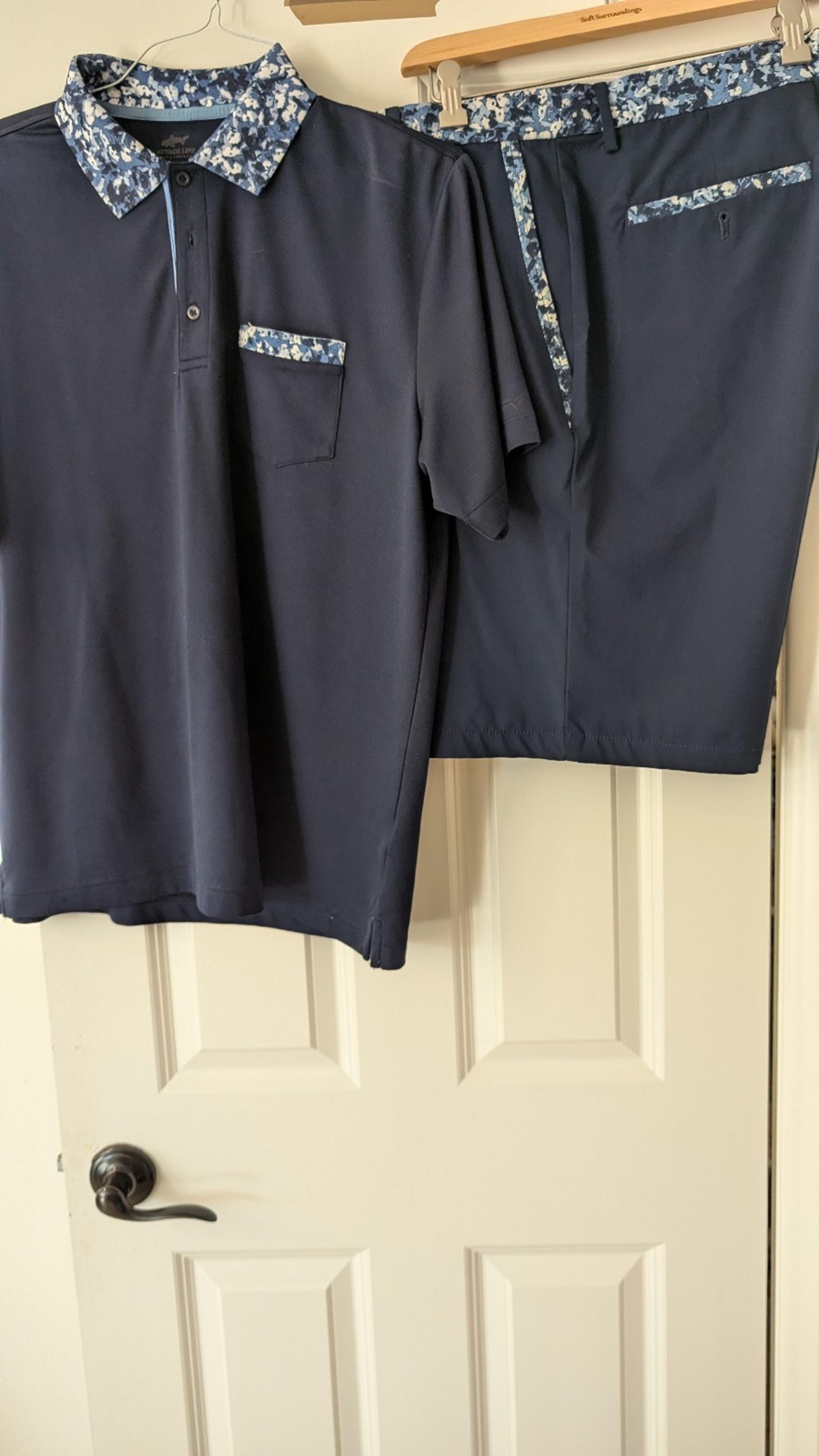 Greg Norman Golf Polo Men's Shirt Shorts Set L