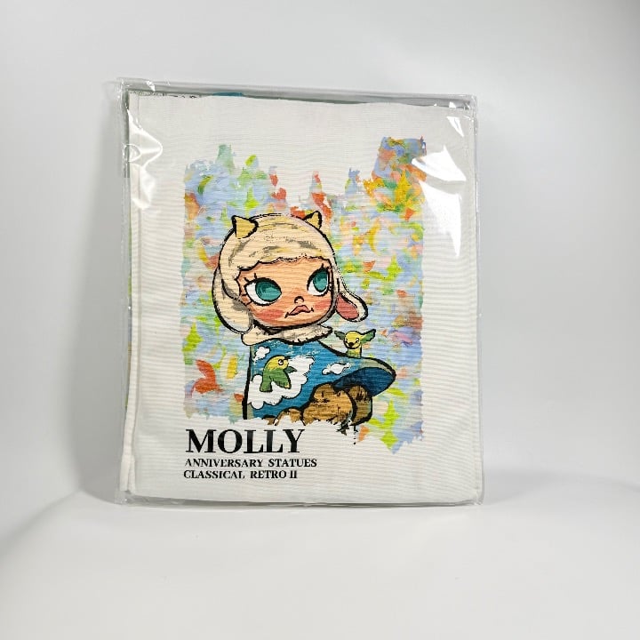 Authentic POP MART Molly Anniversary Tote Bag – Retro Canvas Shoulder Bag 13.8"