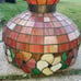 Vintage Leaded Stained Glass Hanging Dom