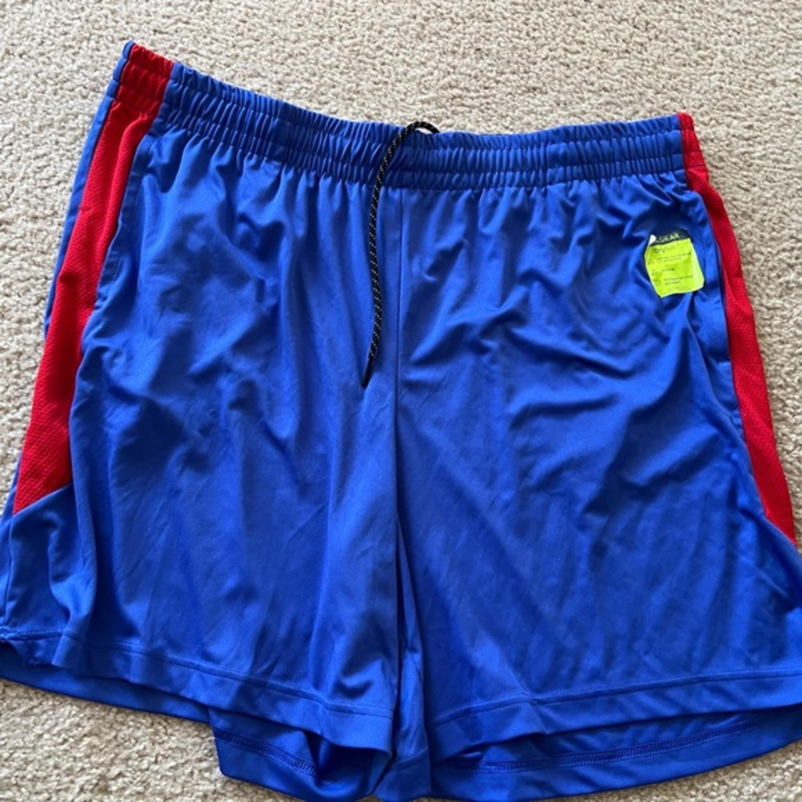 Tek Gear Blue and Red Athletic Shorts Lightweight Performance