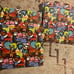 Staples graffiti 3 Ring Binder 1 “ round Rings 4 pk & skateboard binder 3pk