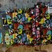Staples graffiti 3 Ring Binder 1 “ round Rings 4 pk & skateboard binder 3pk