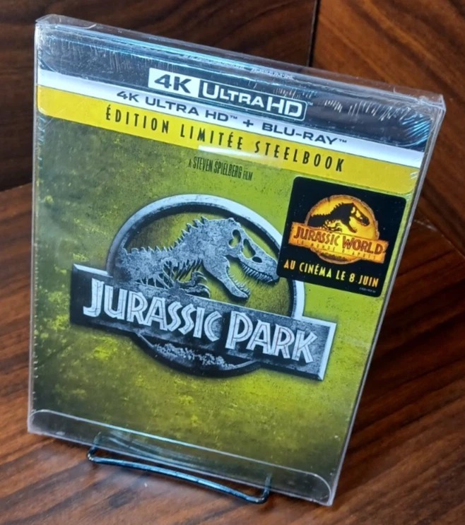 Jurassic Park 1993 4K Steelbook - EU IMPORT-NEW-w/PROTECTIVE SLEEVE-Free Box S&H