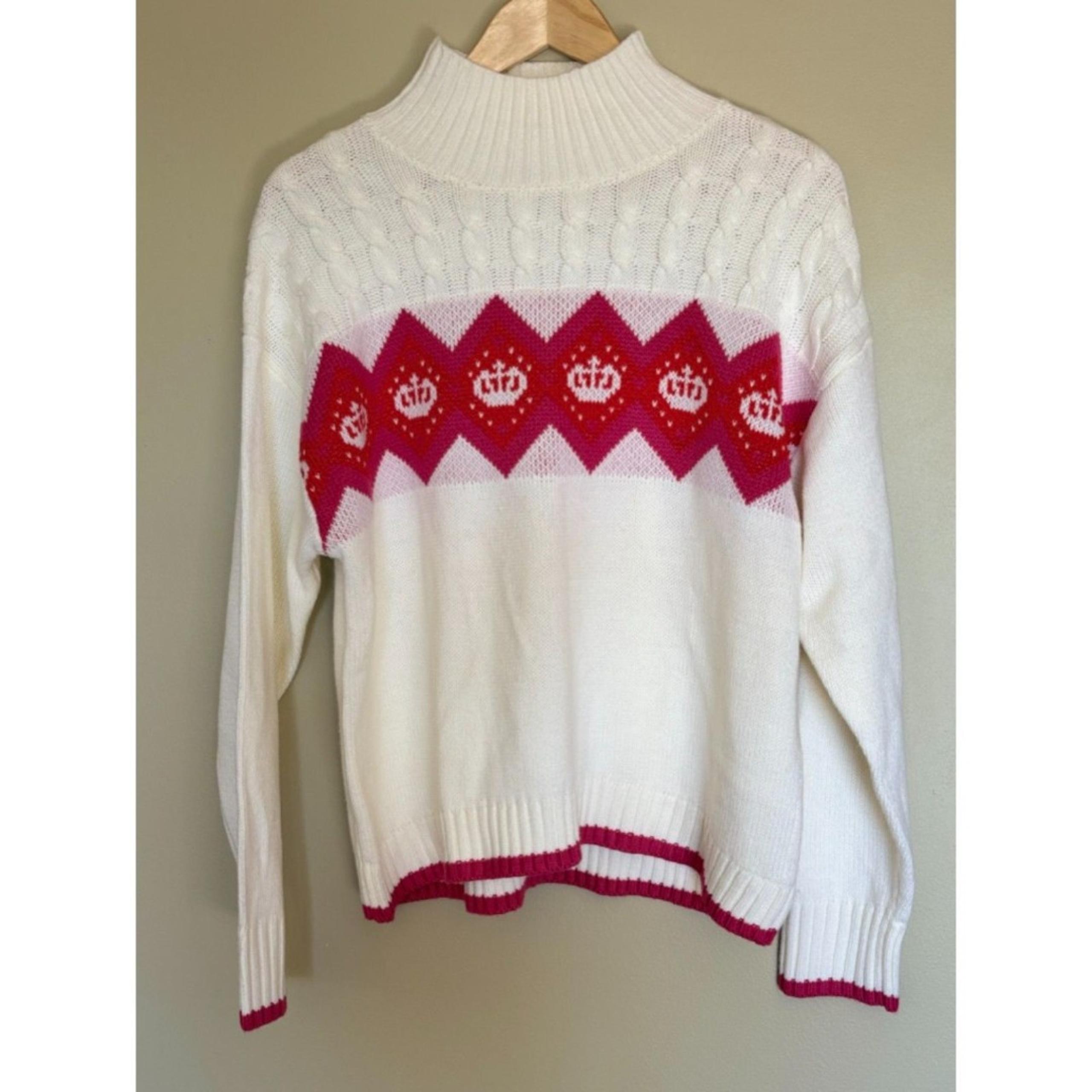 Juicy Couture Mock Neck Cable Knit Sweater Size Large NEW N53