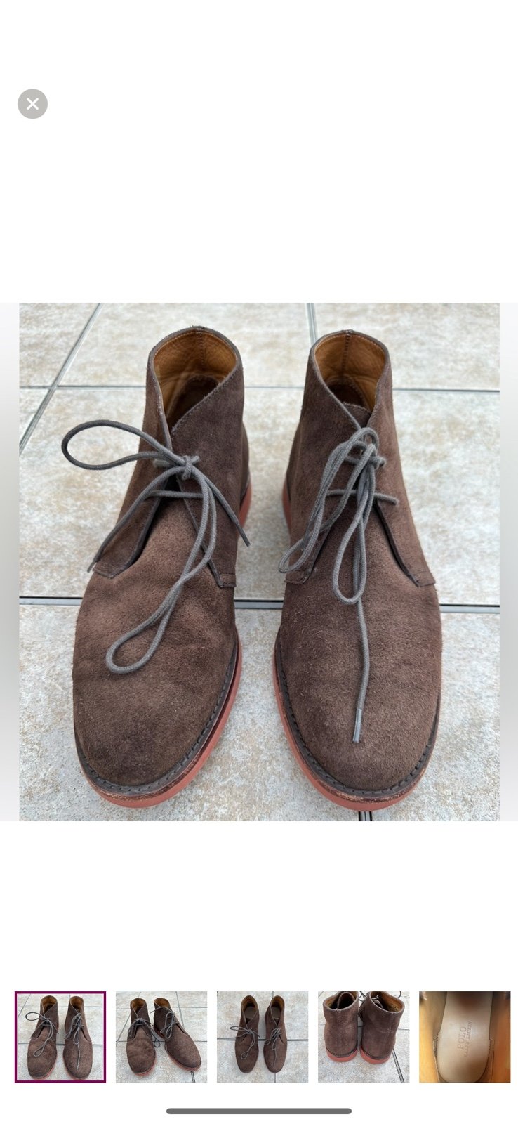 RALPH LAUREN Size 10,5 Brown Solid Suede Lace Up Boots