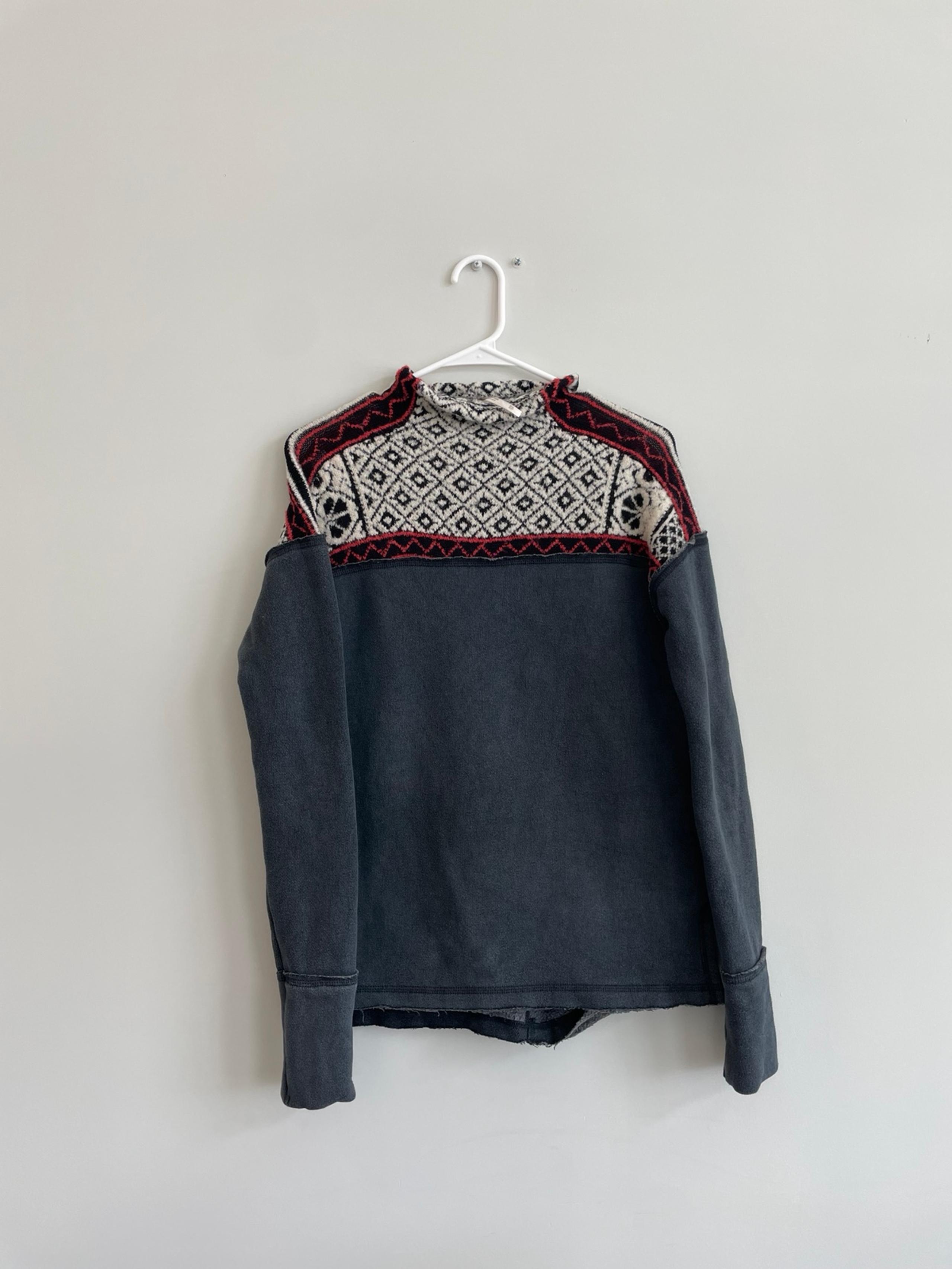 Free People Snow Bunny Mock Neck Pullover Sweater Wool Blend Women's size XS