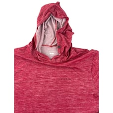 VOORMI Hoodie Womens Red Large River Run Merino Wool Light Weight Pullover