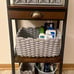 keomaisyto Bathroom Floor Storage Shelf with Drawer, Brown