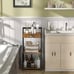 keomaisyto Bathroom Floor Storage Shelf with Drawer, Brown