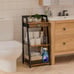 keomaisyto Bathroom Floor Storage Shelf with Drawer, Brown