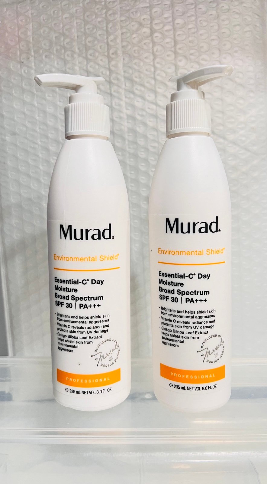 Lot 2x Murad Essential C Day Moisture SPF 30 Pro Size ( 8oz/235mL )