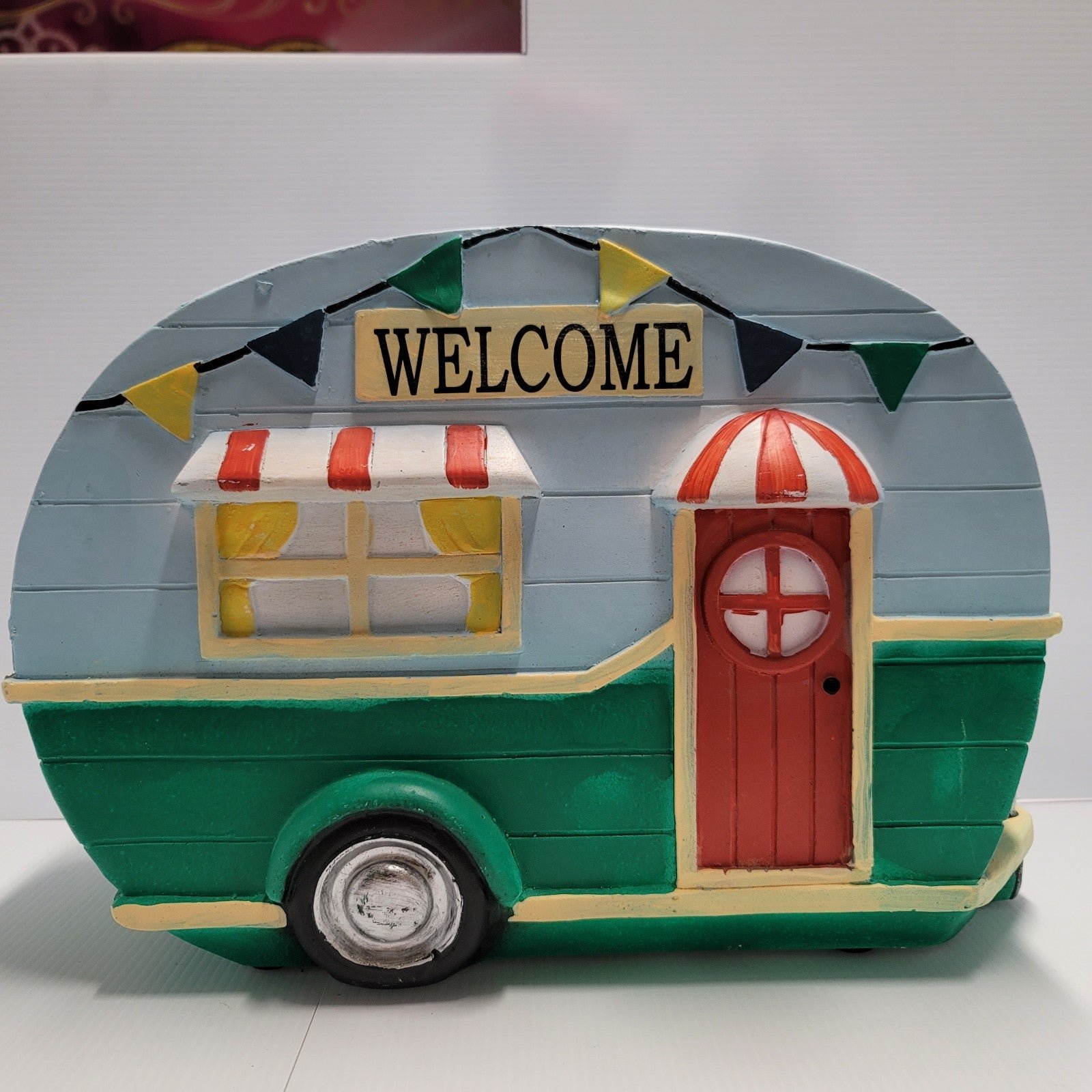 WAY TO CELEBRATE OUTDOOR DECOR MGO CAMPER, MULTICOLOR, 17.9 WIDTH