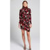 A.L.C Marcel Floral Draped Ruched Stretch Silk Dress Size 2