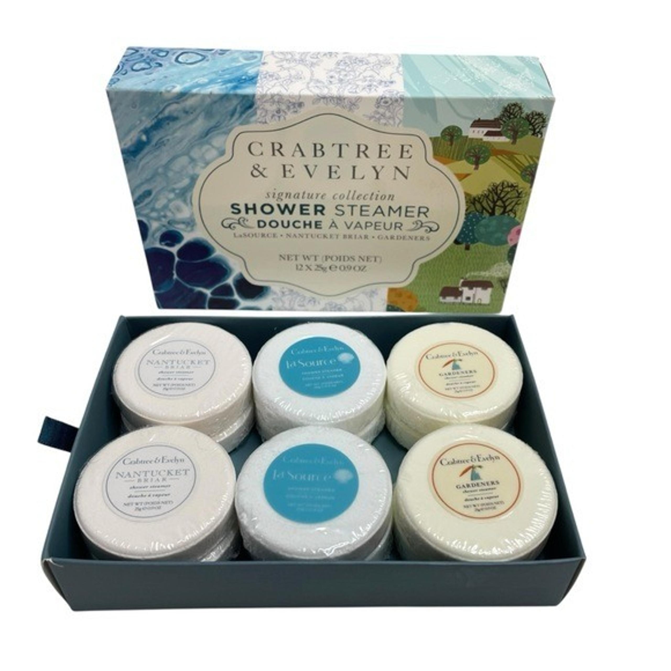 Crabtree & Evelyn Shower Steamers Gardeners, LaSource, Nantucket Briar Set of 12