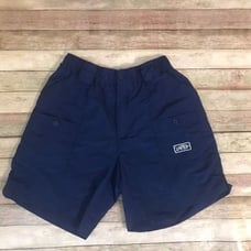 Aftco Shorts Mens Size 30 Navy Blue Cargo Fishing Stretch Outdoor Hiking Nylon