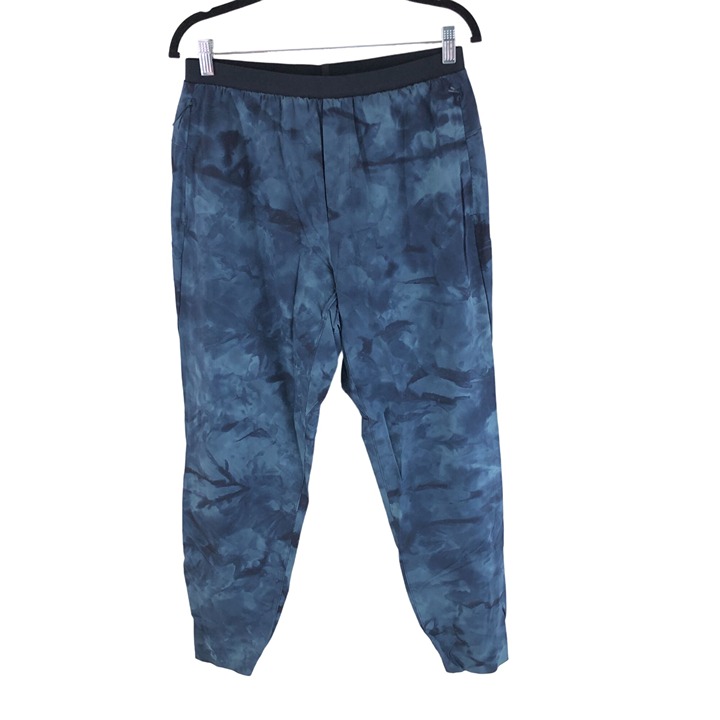 Lululemon Mens Run State Jogger Pants Tidal Dye River Blue Classic Navy L