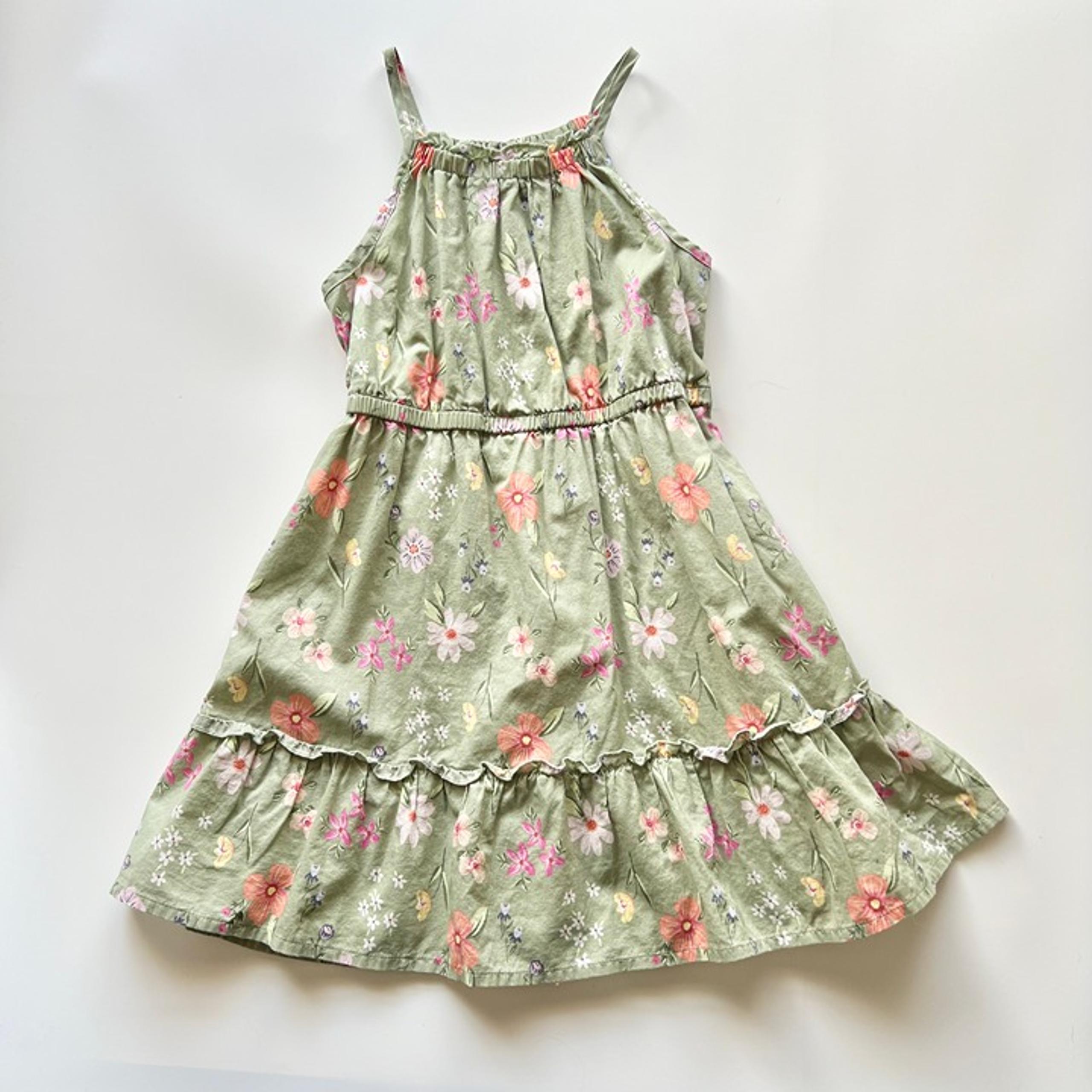girls 5 olive green jumping beans floral dress