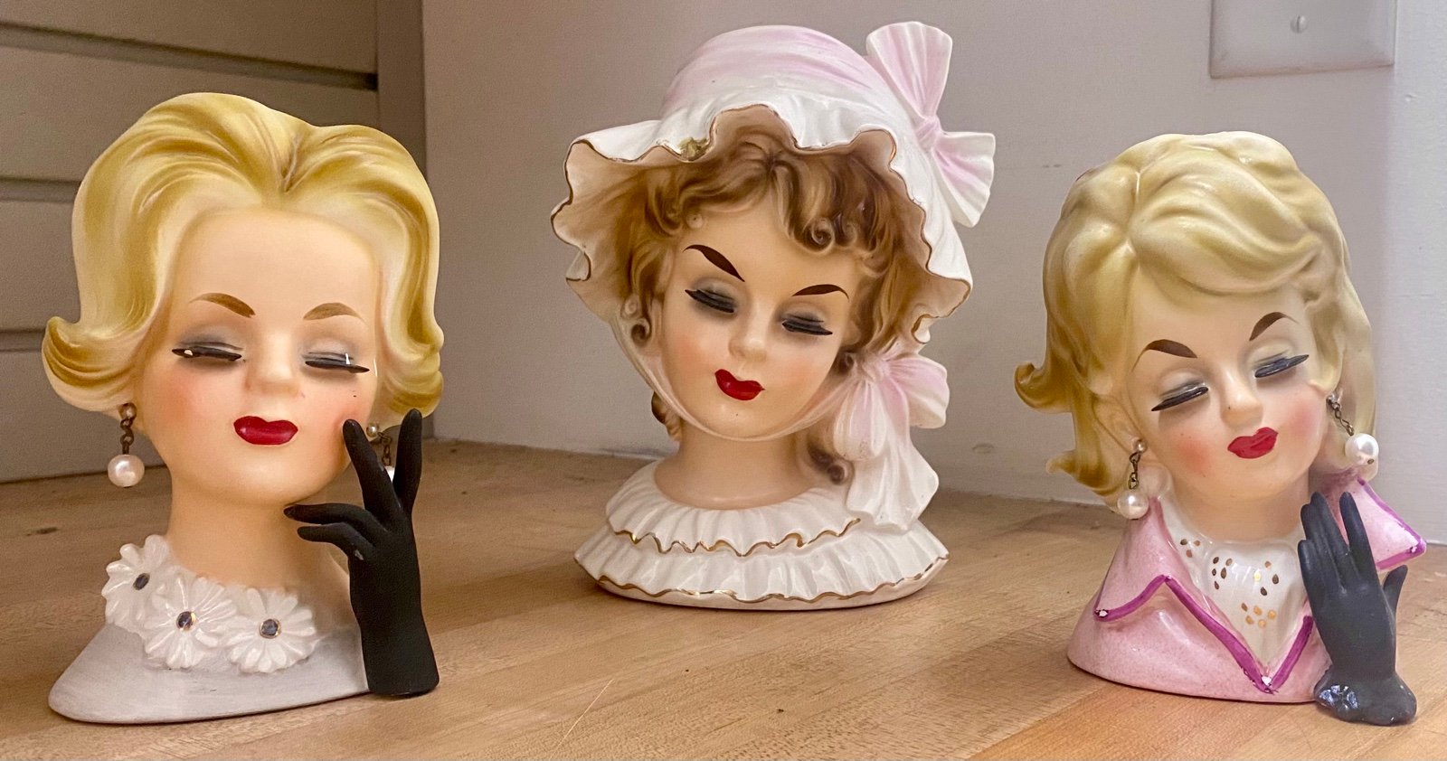 Vintage Lady Head Vase