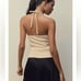By Anthropologie halter vest top neutral beige tan new