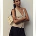 By Anthropologie halter vest top neutral beige tan new