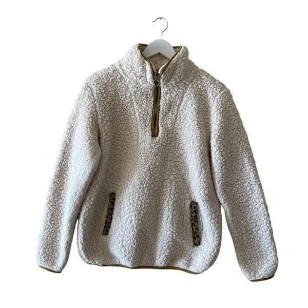 Thread and Supply Zip Up Fleece Sherpa Cozy Soft Womens Pullover Jacket SZ S