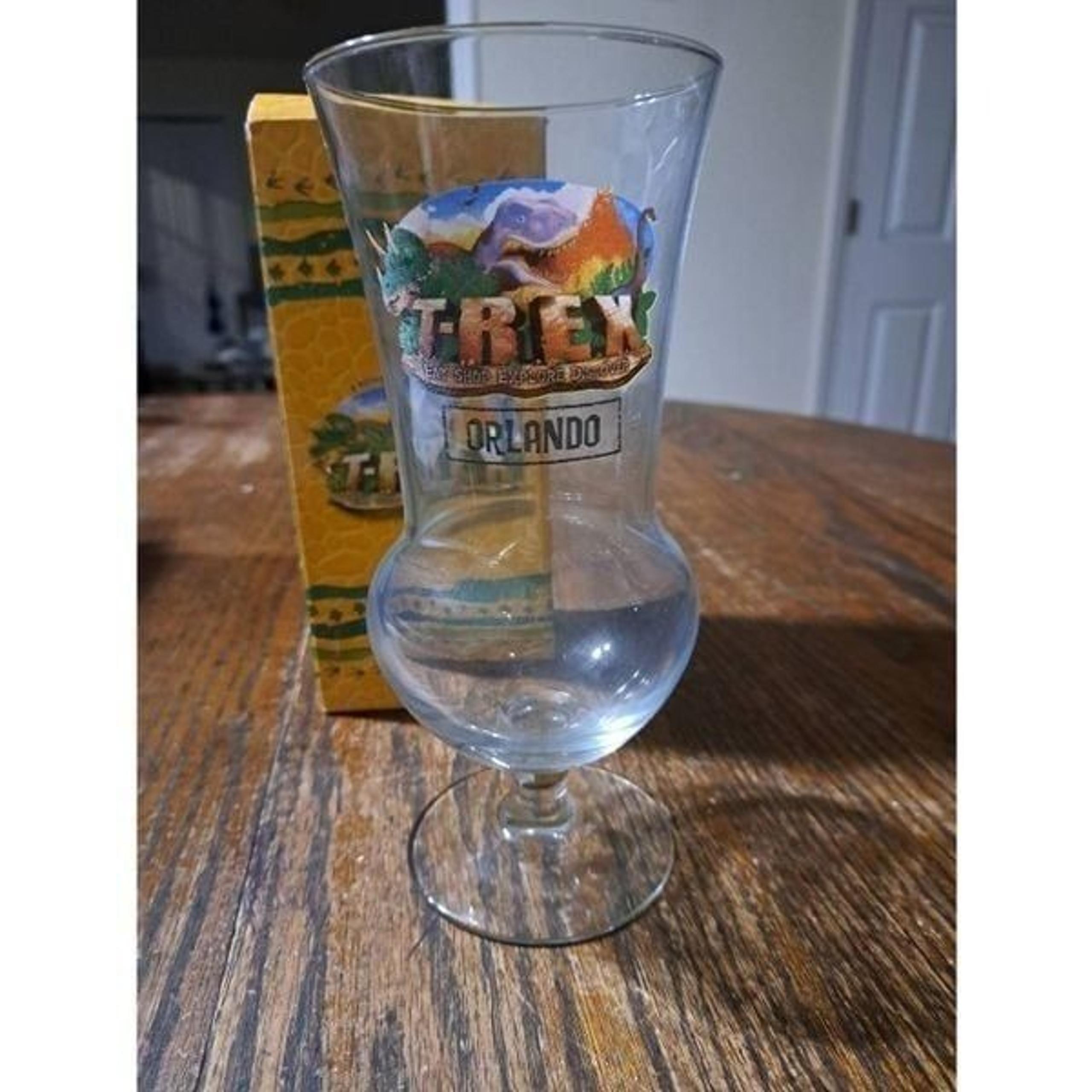 T Rex Orlando Disney Hurricane Drinking Glass Bar Glass Drinkware