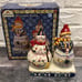 Jim Shore Hand Painted Ceramic Salt & Pepper Winter Folk 6” Snowman certifieditl