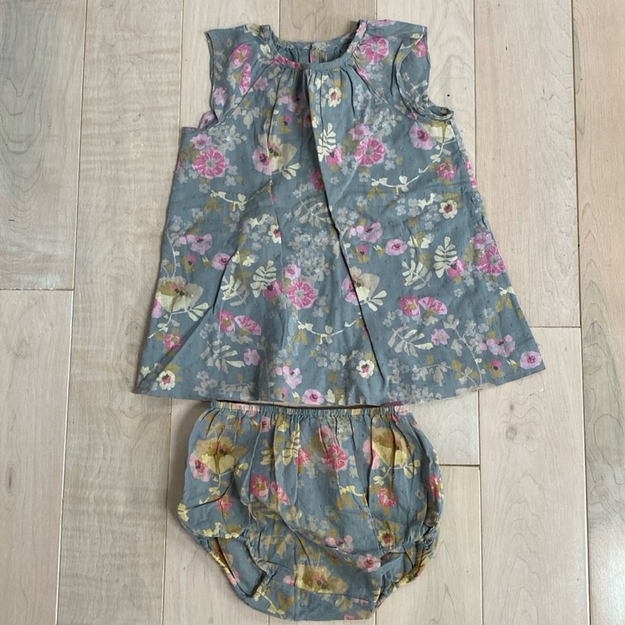 bonpoint soft cotton lined floral dress bloomers