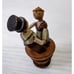 Vintage ANRI Italian hand carved Dancing Couple bottle stopper-Rare